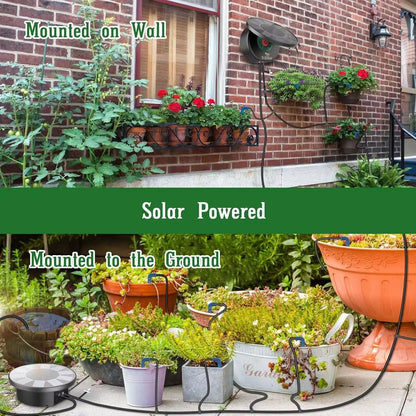 Solar Automatic Drip Irrigation System Kit with 9 Timing Modes for DIY Garden Watering