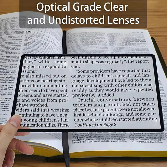 Full Page Magnifying Glass Sheet, Large Reading Aid Lens for Books, Newspapers, and Documents