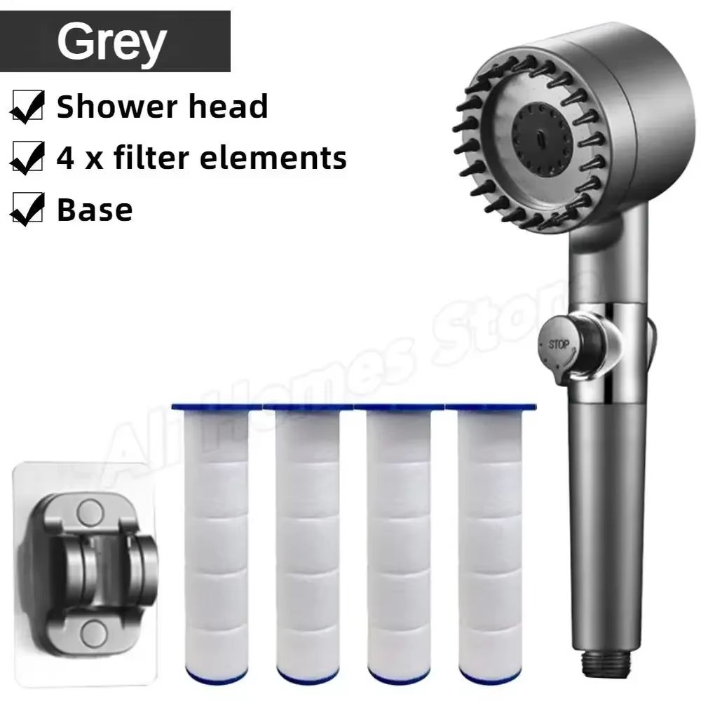 High Pressure 3 Mode Shower Head – Water Saving Handheld SPA Massage with Anion Filter