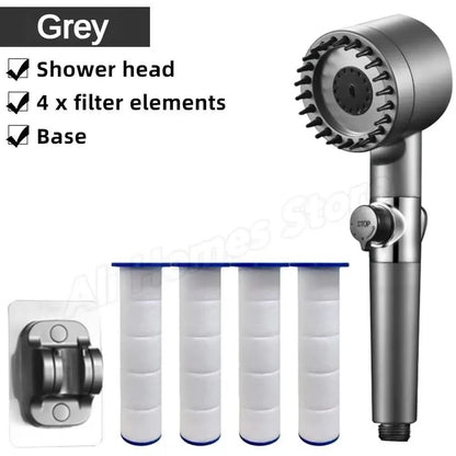 High Pressure 3 Mode Shower Head – Water Saving Handheld SPA Massage with Anion Filter