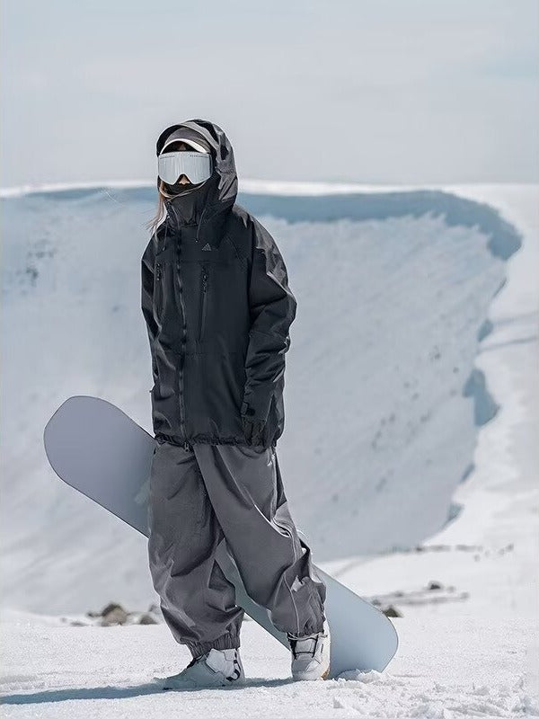 Ski Pants Waterproof Loose Fit for Men Women, Wear Resistant Ski Pants Professional Double Board Single Board