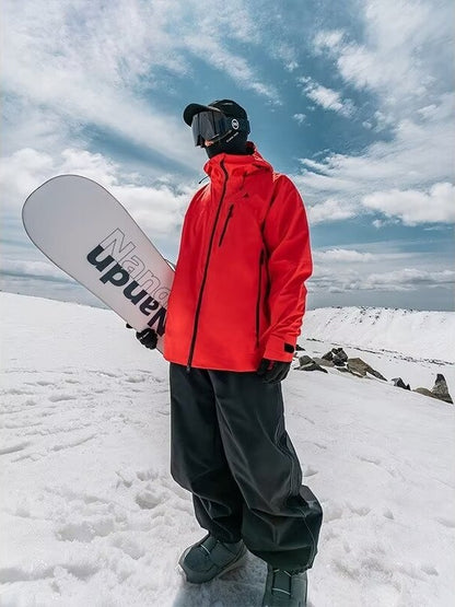 Ski Pants Waterproof Loose Fit for Men Women, Wear Resistant Ski Pants Professional Double Board Single Board