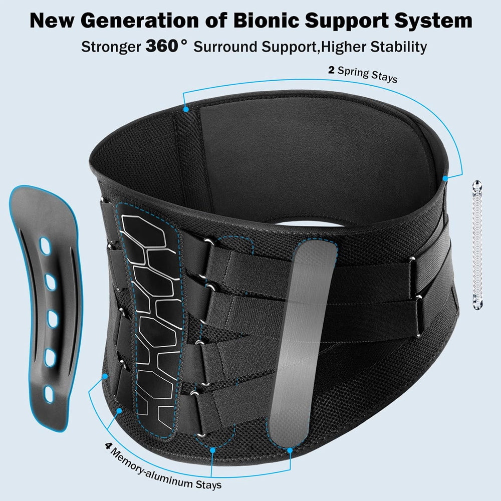 Lower Back Pain Brace, Sciatica Relief, Herniated Disc Support, Scoliosis, Back Support Belt, Soft Pad, Lightweight