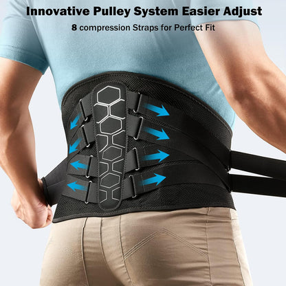 Lower Back Pain Brace, Sciatica Relief, Herniated Disc Support, Scoliosis, Back Support Belt, Soft Pad, Lightweight