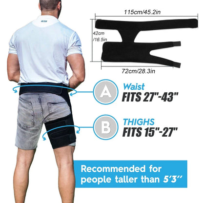 Thigh Compression Sleeve Hip Brace, Hamstring Groin Support, Hip Pain Relief Wrap, Sciatica, Quad Muscle Strains