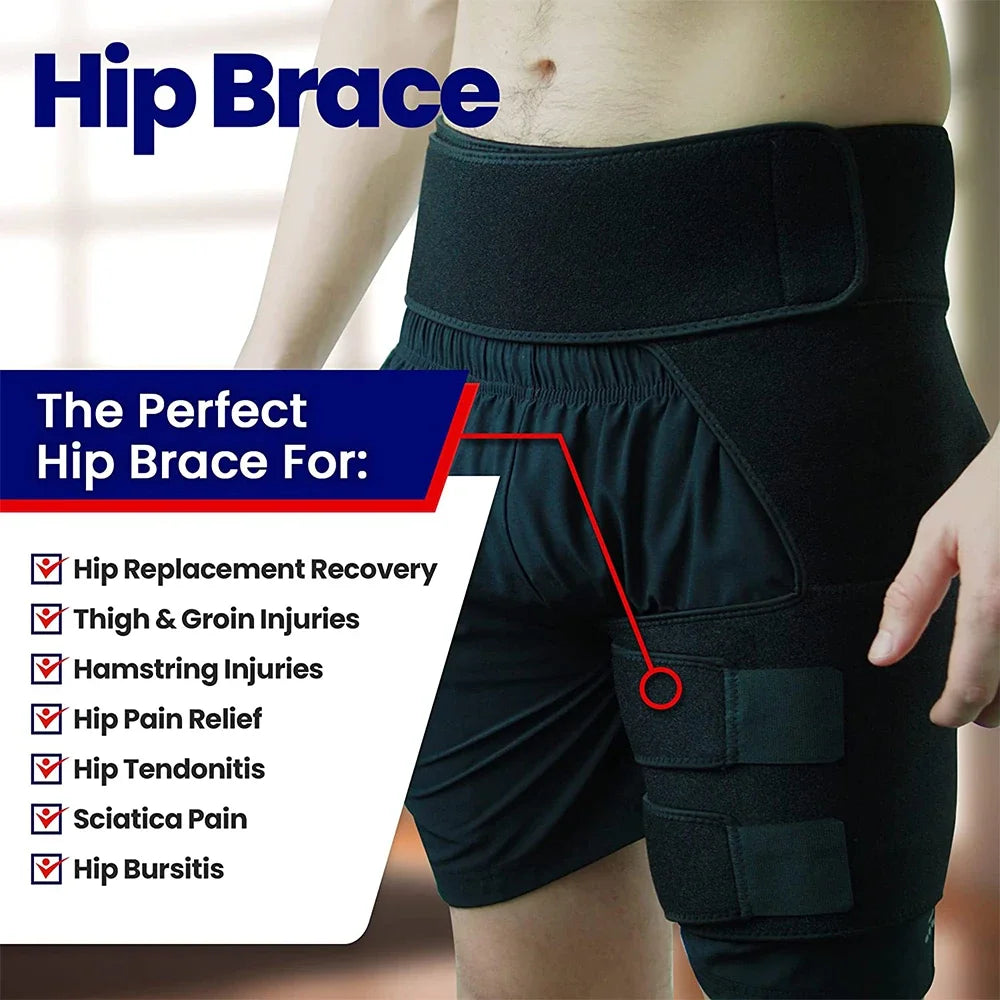 Thigh Compression Sleeve Hip Brace, Hamstring Groin Support, Hip Pain Relief Wrap, Sciatica, Quad Muscle Strains