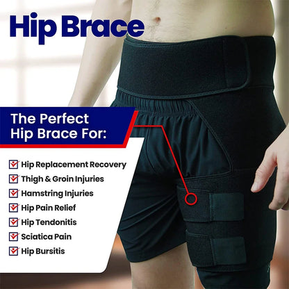 Thigh Compression Sleeve Hip Brace, Hamstring Groin Support, Hip Pain Relief Wrap, Sciatica, Quad Muscle Strains