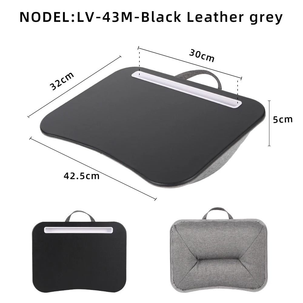 Multifunctional Laptop Desk with Cushion Foam Filled Pillow Table and Hard Mouse Pad