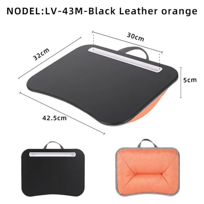 Multifunctional Laptop Desk with Cushion Foam Filled Pillow Table and Hard Mouse Pad