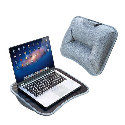 Multifunctional Laptop Desk with Cushion Foam Filled Pillow Table and Hard Mouse Pad