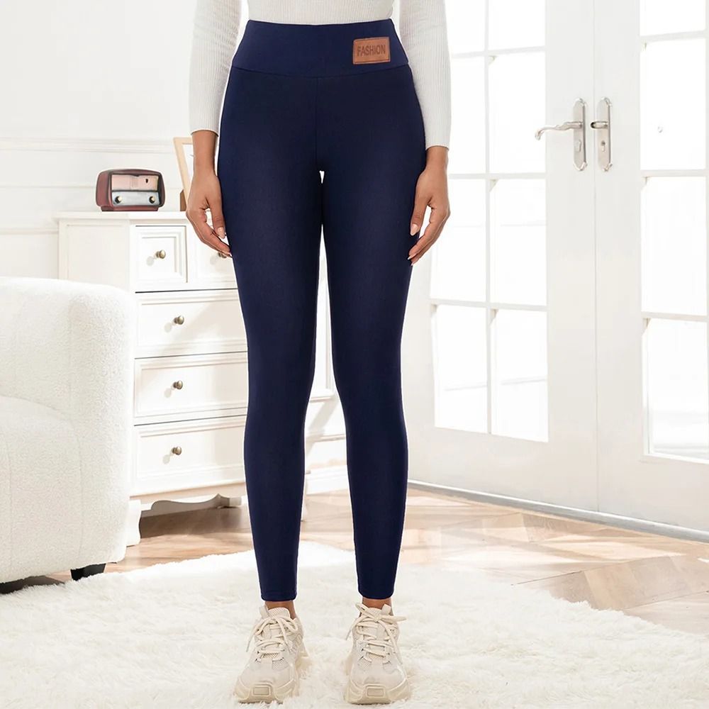 High Waist Winter Thermal Leggings for Women with Thick Velvet Lining