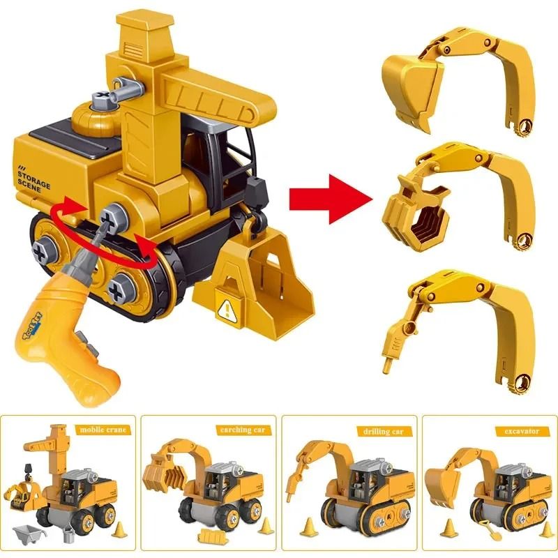Kids Engineering Vehicle Assembly Set with Tools Educational Construction Toy