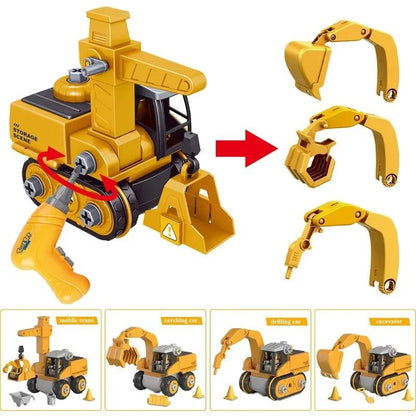 Kids Engineering Vehicle Assembly Set with Tools Educational Construction Toy
