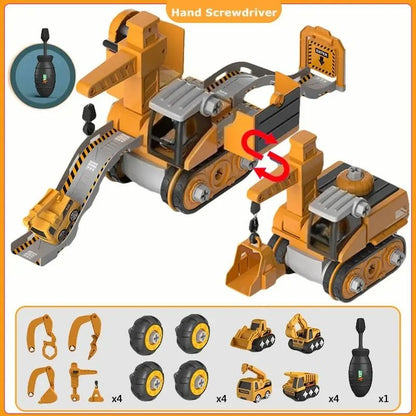 Kids Engineering Vehicle Assembly Set with Tools Educational Construction Toy
