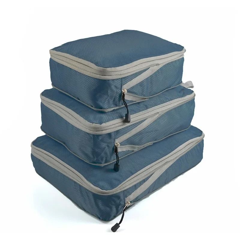 Travel Compression Packing Cubes Set Foldable Luggage Organizer Bags