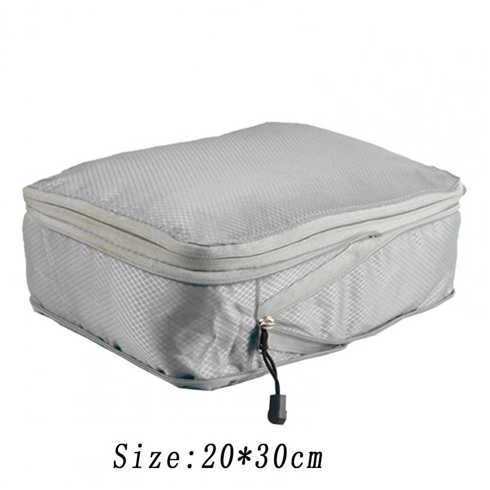 Travel Compression Packing Cubes Set Foldable Luggage Organizer Bags