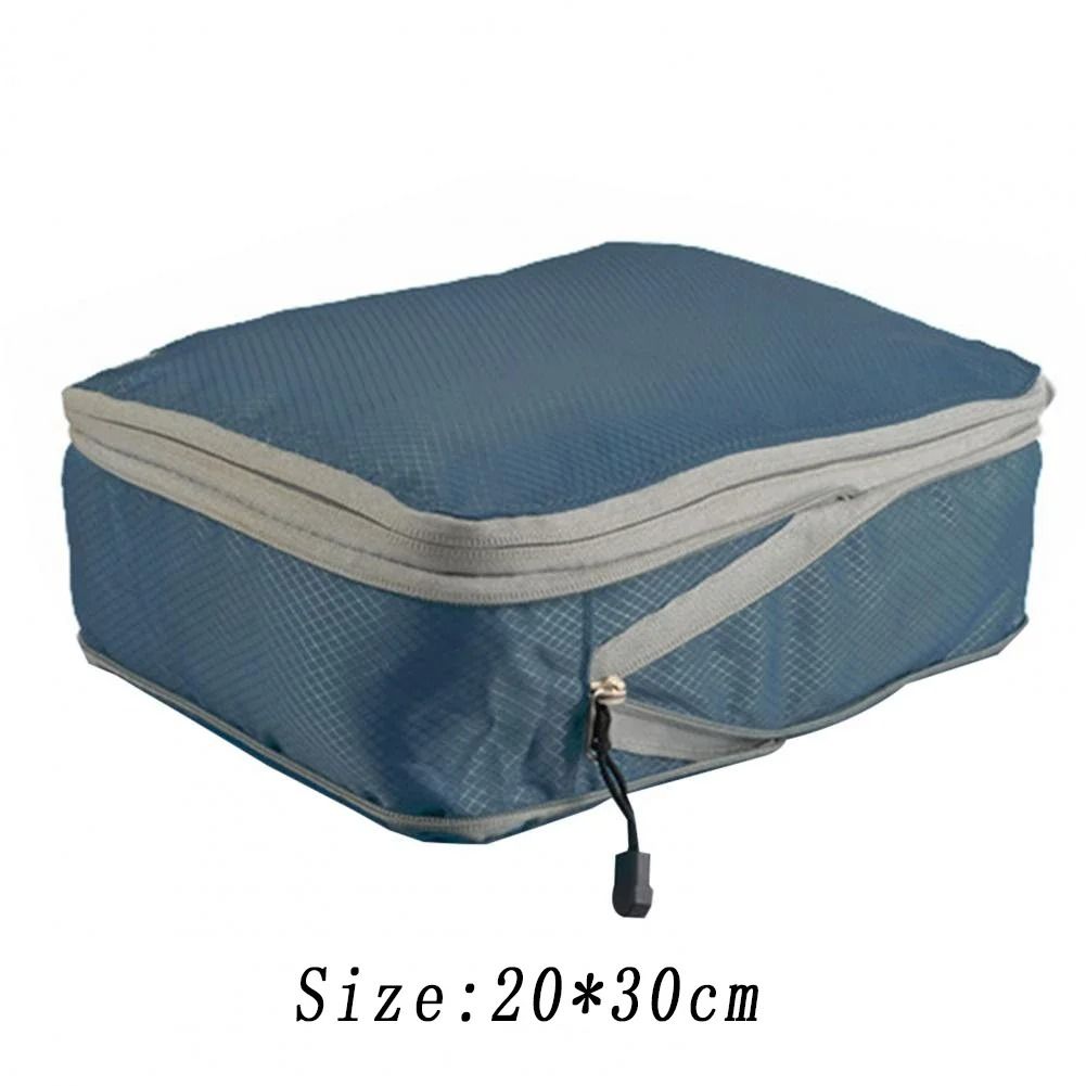 Travel Compression Packing Cubes Set Foldable Luggage Organizer Bags