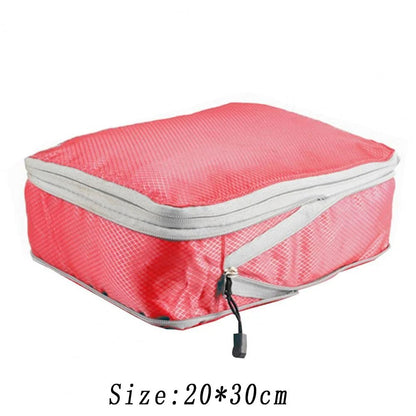 Travel Compression Packing Cubes Set Foldable Luggage Organizer Bags