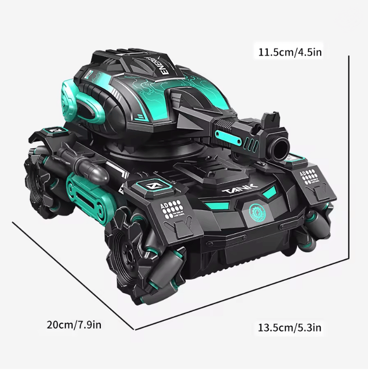 RC Stunt Car with Water Spray Tank and 2.4G Remote Control for Kids