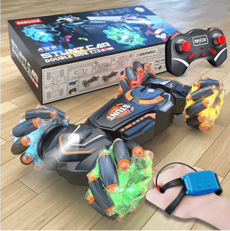 4WD RC Stunt Car with Lights and Sound Remote Control Drift Vehicle for Kids
