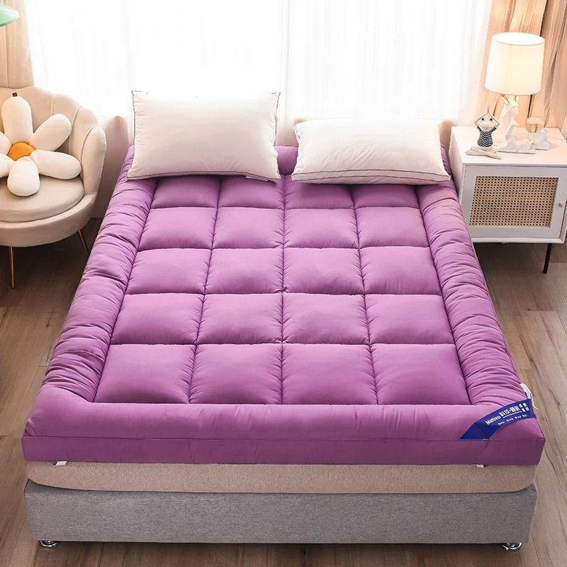 Cloud Comfort Queen Mattress Topper with 1000 GSM Plush Fiber Fill for Back Pain Relief