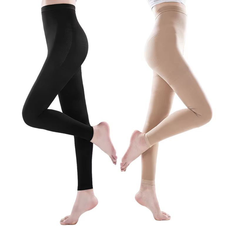 20–30mmHg Women's Compression Pantyhose – Footless Medical Stockings for Varicose Veins & Graduated Support (M–5XL)