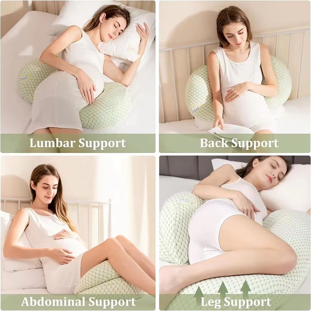 Multifunctional Pregnancy Pillow – Full Body Maternity Sleeping Cushion & Nursing Support for Moms