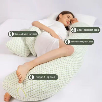 Multifunctional Pregnancy Pillow – Full Body Maternity Sleeping Cushion & Nursing Support for Moms