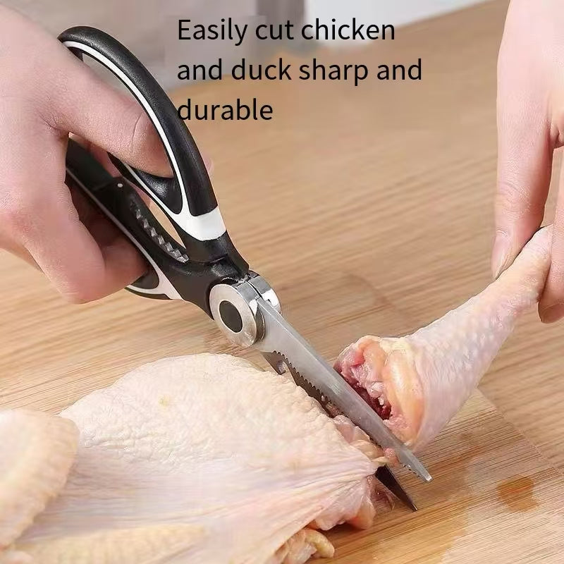 Heavy Duty Kitchen Scissors,Multifunctional Stainless Steel Scissors for Cutting Bones, Fish, Vegetables & Poultry