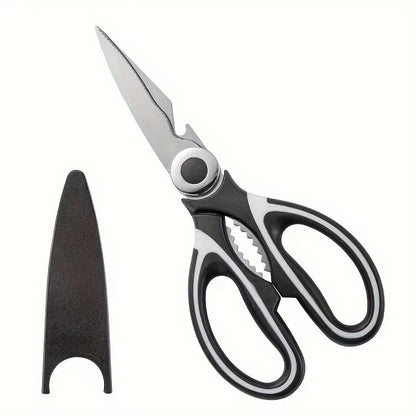 Heavy Duty Kitchen Scissors,Multifunctional Stainless Steel Scissors for Cutting Bones, Fish, Vegetables & Poultry