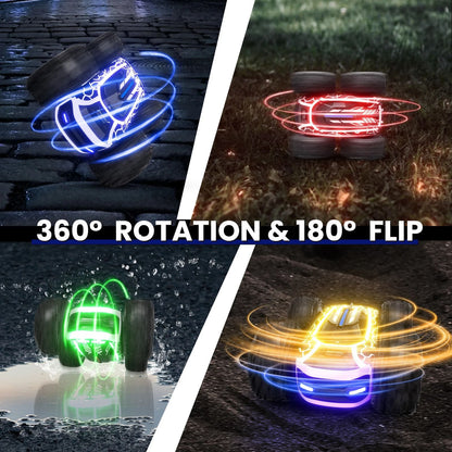 360 Degree Rotating Stunt Car with Lights for Kids