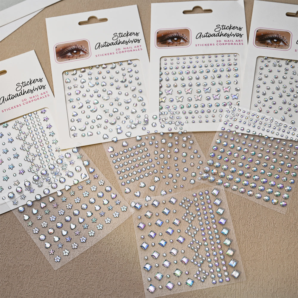 Stickers Rhinestone On The Face, DIY Face Jewels Self Adhesive Temporary Tattoo, Festival Party Diamonds