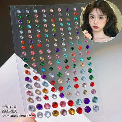 Stickers Rhinestone On The Face, DIY Face Jewels Self Adhesive Temporary Tattoo, Festival Party Diamonds