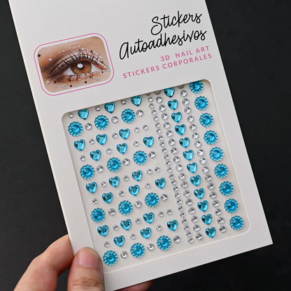 Stickers Rhinestone On The Face, DIY Face Jewels Self Adhesive Temporary Tattoo, Festival Party Diamonds