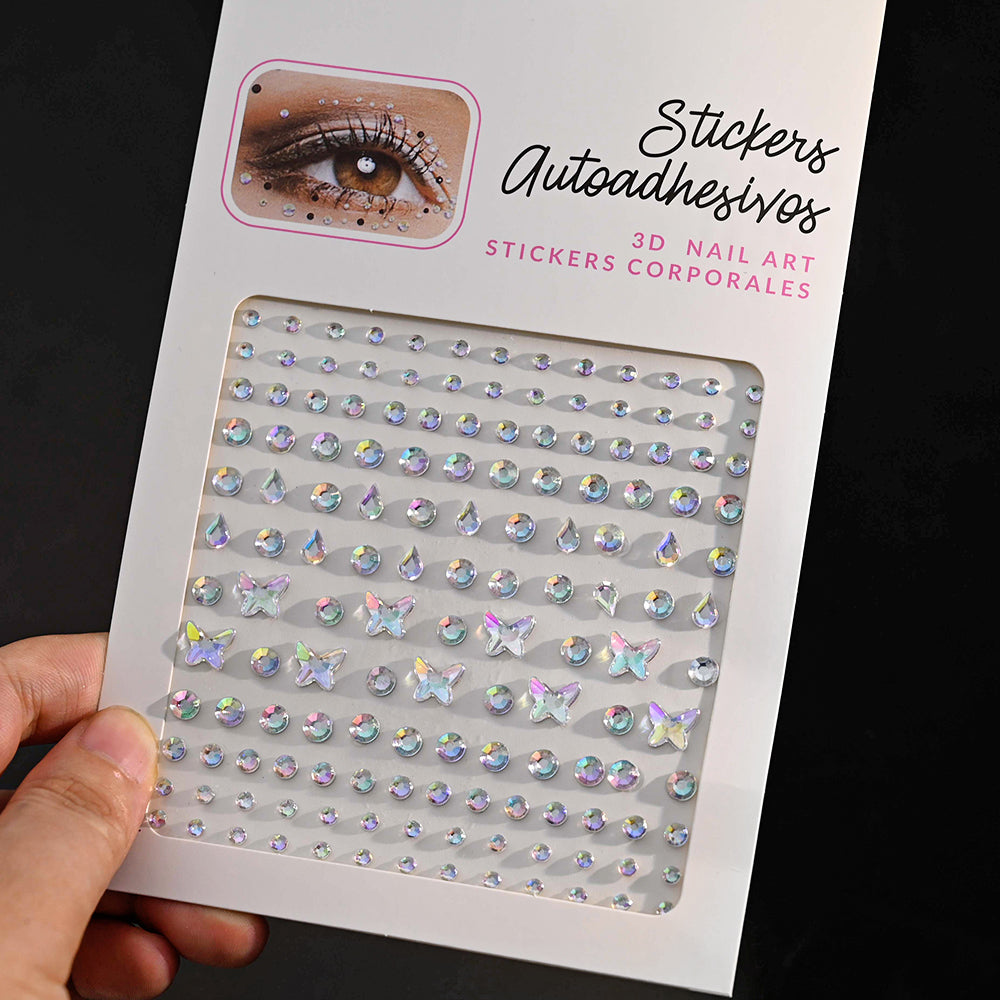 Stickers Rhinestone On The Face, DIY Face Jewels Self Adhesive Temporary Tattoo, Festival Party Diamonds