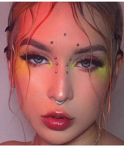 Piercing Lip Piercing Sticker, Face Diamonds Glitter Crystal 3D Sticker Temporary Tattoo