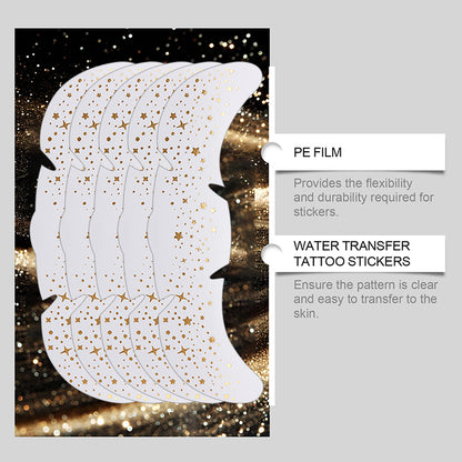 Glitter Stamping Metallic Golden Silver Freckles Patches, Fake Freckles Temporary Tattoo Stickers for Women Face Makeup
