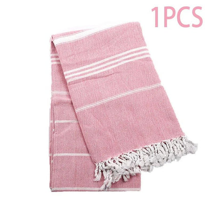 Oversized Quick Dry Cotton Beach Towel Lightweight Sand Free Travel Bath Towel