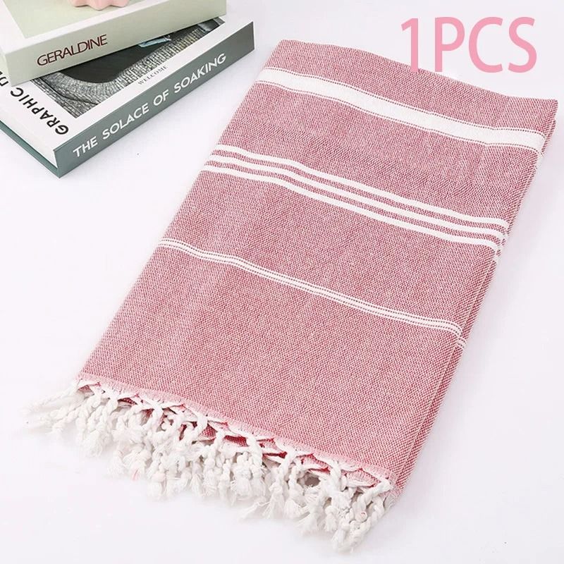 Oversized Quick Dry Cotton Beach Towel Lightweight Sand Free Travel Bath Towel