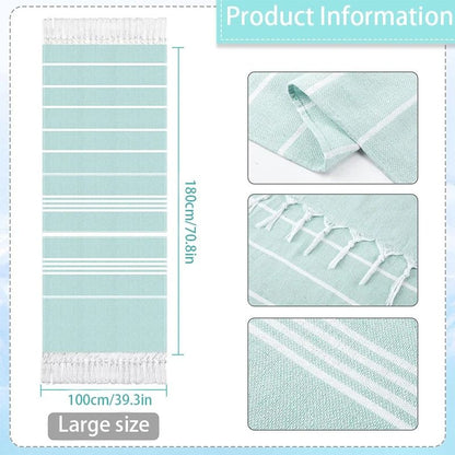 Oversized Quick Dry Cotton Beach Towel Lightweight Sand Free Travel Bath Towel