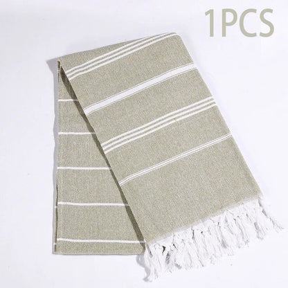 Oversized Quick Dry Cotton Beach Towel Lightweight Sand Free Travel Bath Towel