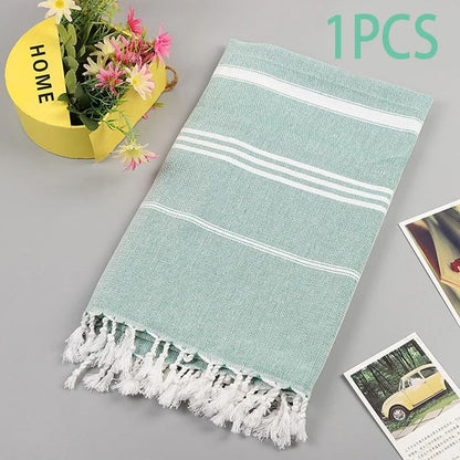 Oversized Quick Dry Cotton Beach Towel Lightweight Sand Free Travel Bath Towel