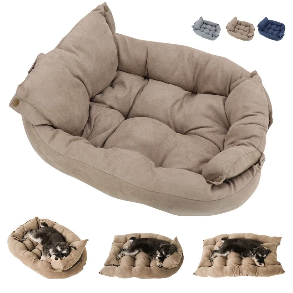 Multifunction Dog Bed Mat 3 in 1 Soft Pet Cushion Sofa Nest