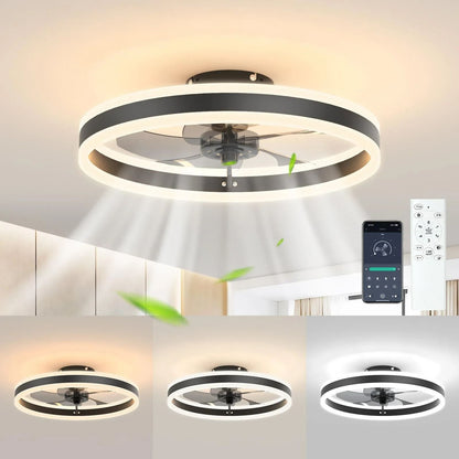 Dimmable Ceiling Fan Light Fixture with Remote