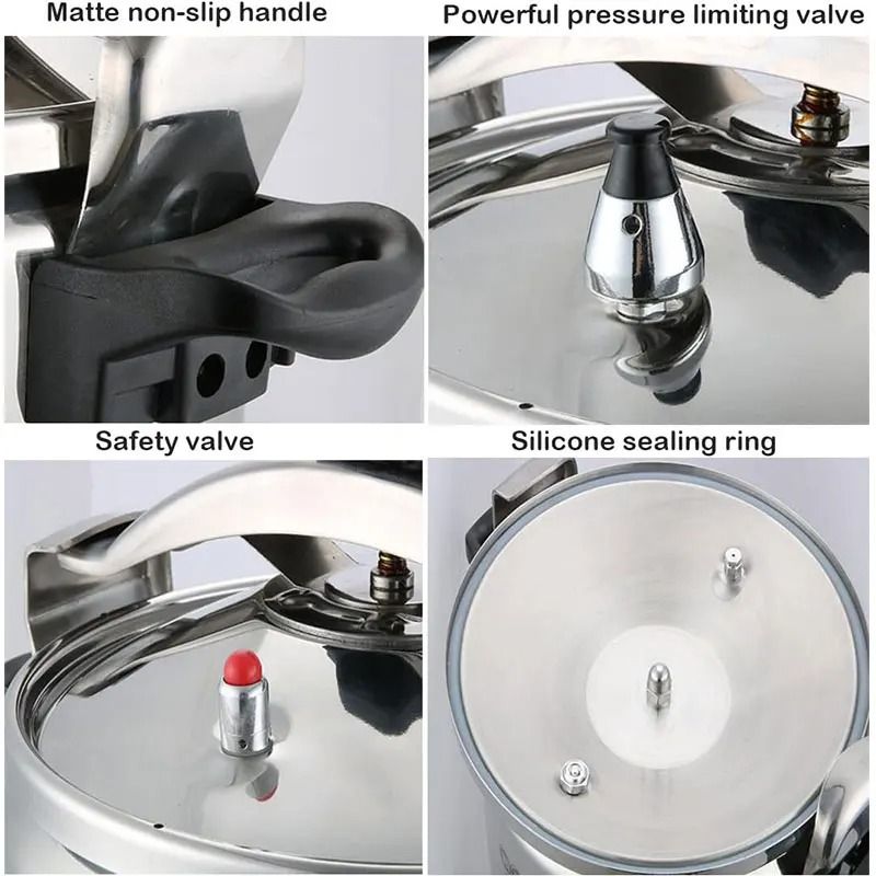 Professional Aluminum Pressure Cooker Explosion-Proof Design 3L 5L 7L