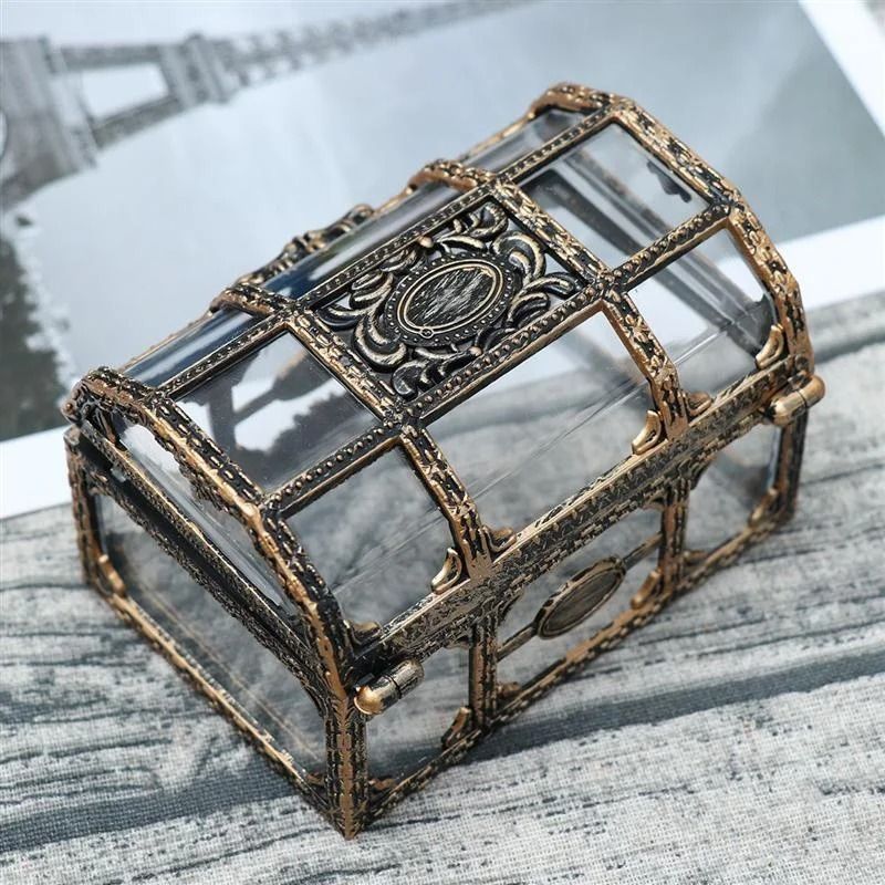 Transparent Plastic Treasure Chest Jewelry Storage Box
