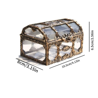 Transparent Plastic Treasure Chest Jewelry Storage Box