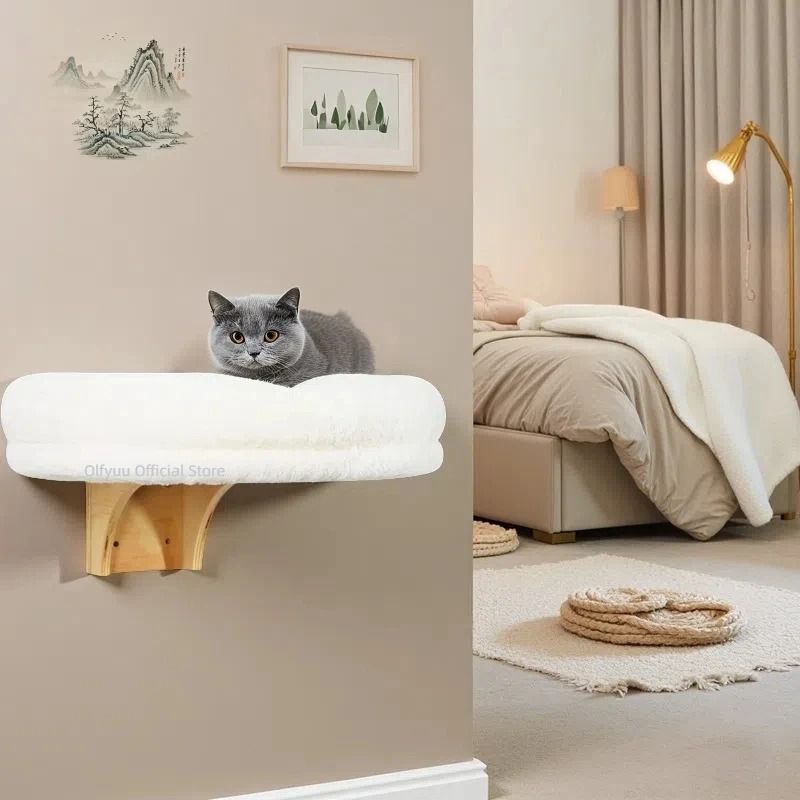 Wall Mounted Wooden Cat Perch Bed
