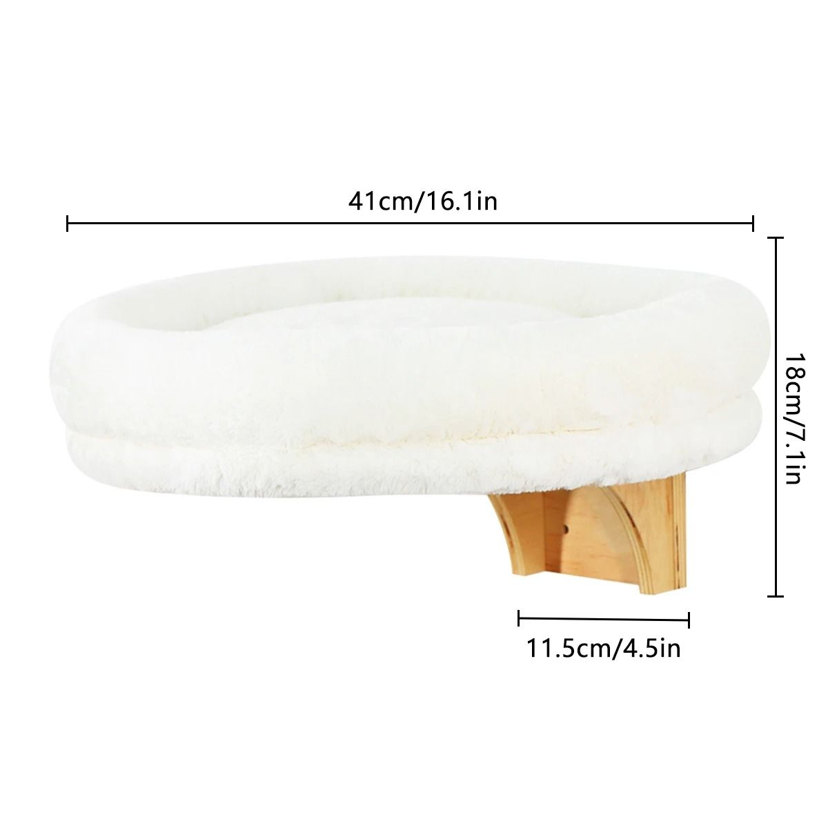 Wall Mounted Wooden Cat Perch Bed