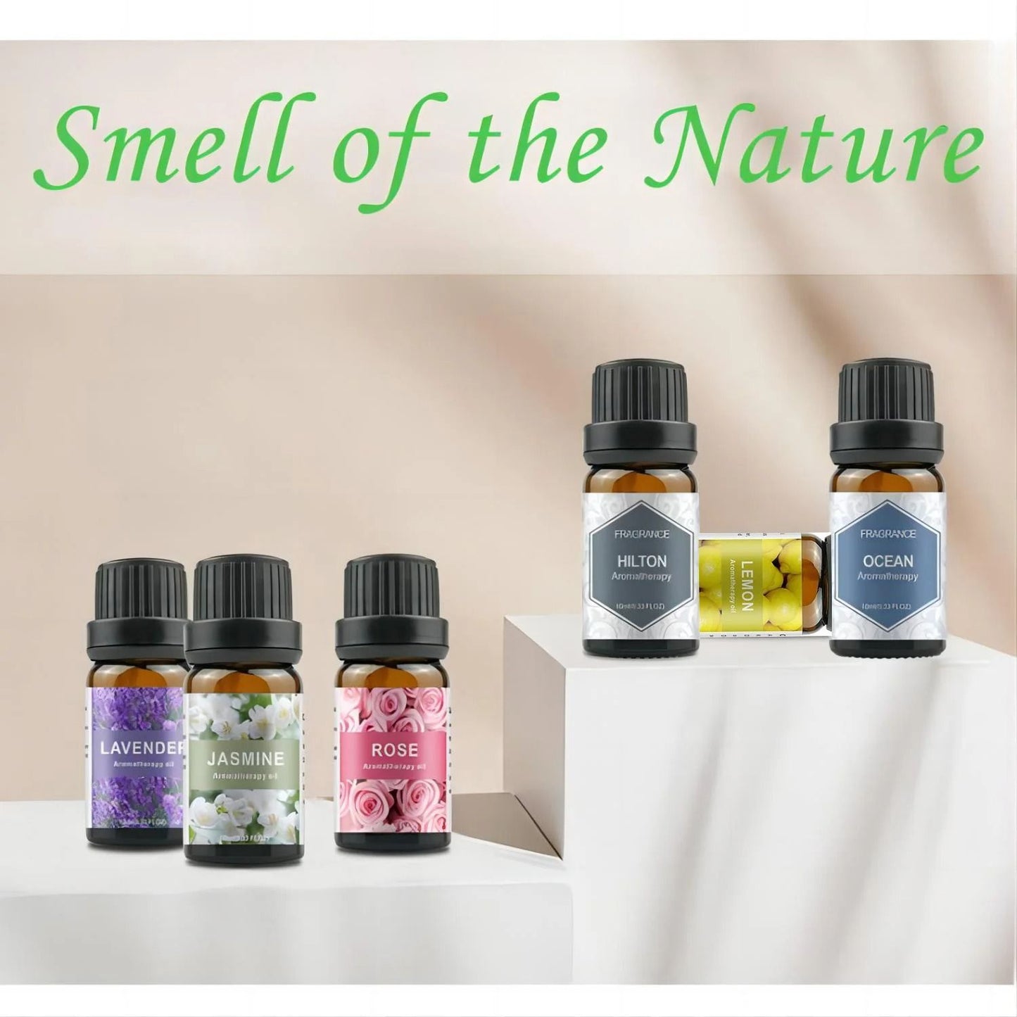 500ML Aromatherapy Oil Diffuser with 6 Essential Oils Set